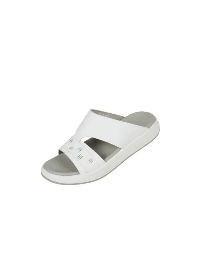 008-3845 Barjeel Uno Mens Arabic Sandals BJ3 05 White